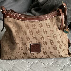 Dooney & Bourke Tan Monogram Shoulder Bag